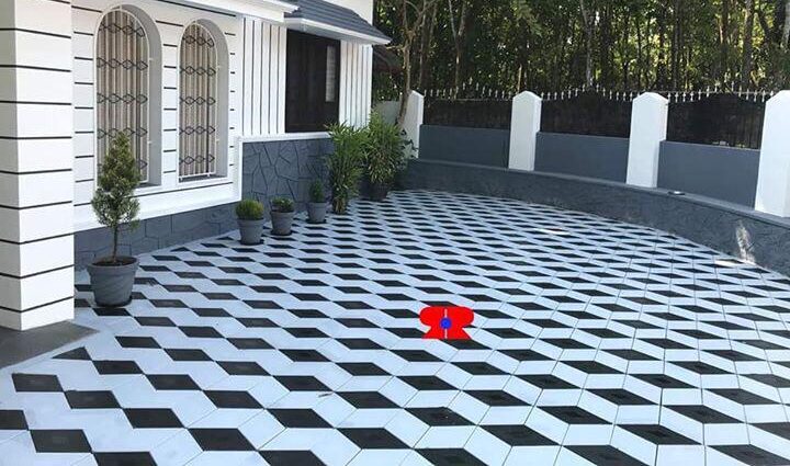 diamond shape paver block 3 d paver block